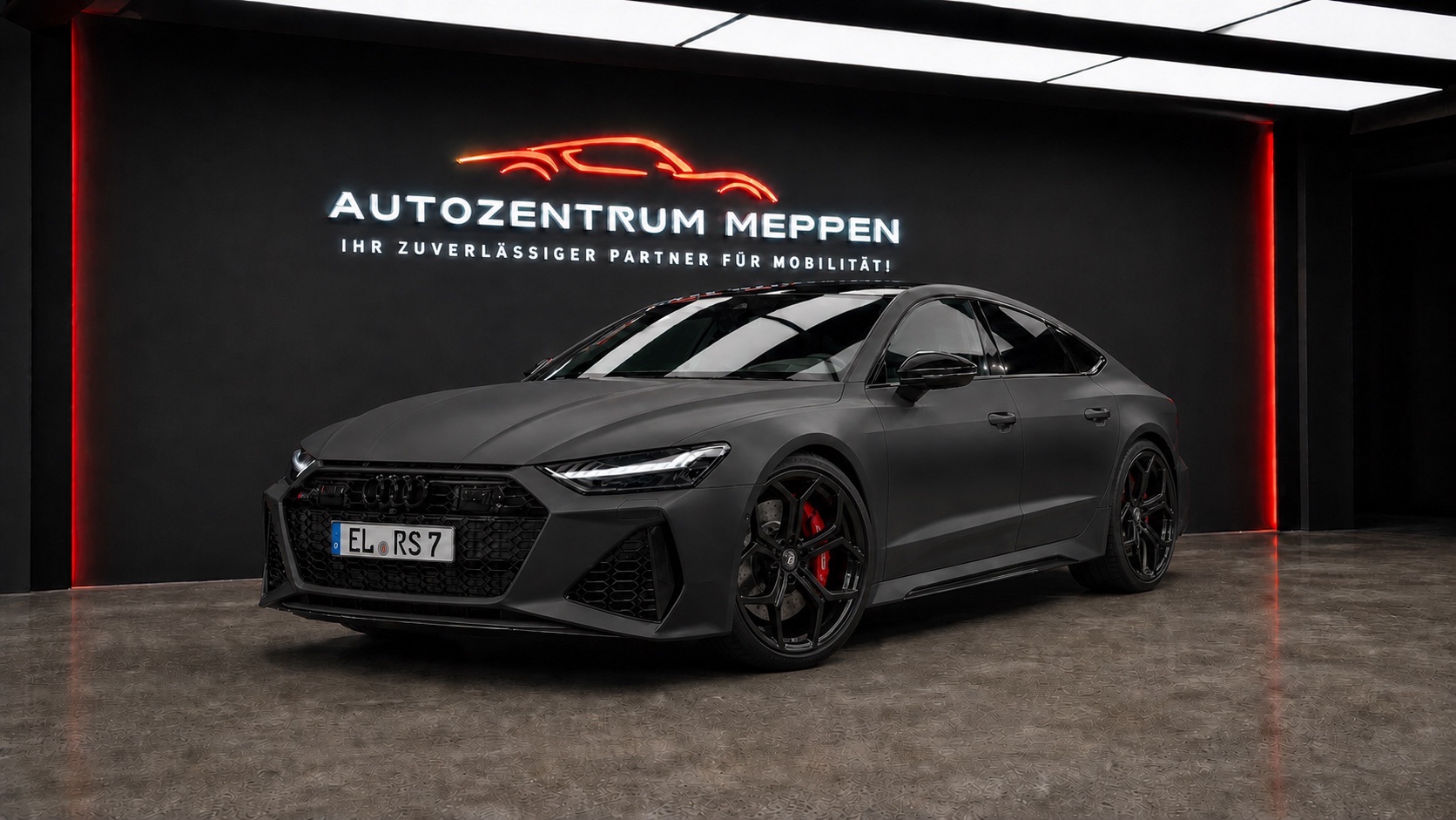 Mattgrauer Audi RS 7 nach der Fahrzeugaufbereitung
